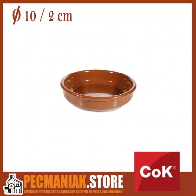 7225409 Keramická zapekacia misa okrúhla d: 10 x 2,6 cm hnedá COK